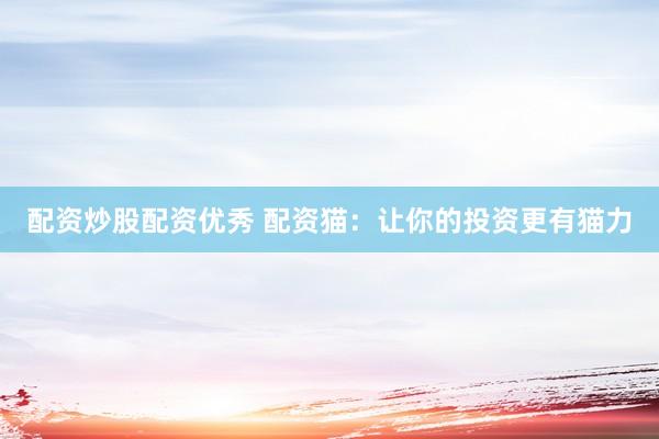 配资炒股配资优秀 配资猫：让你的投资更有猫力