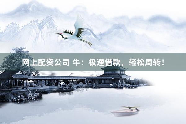 网上配资公司 牛：极速借款，轻松周转！