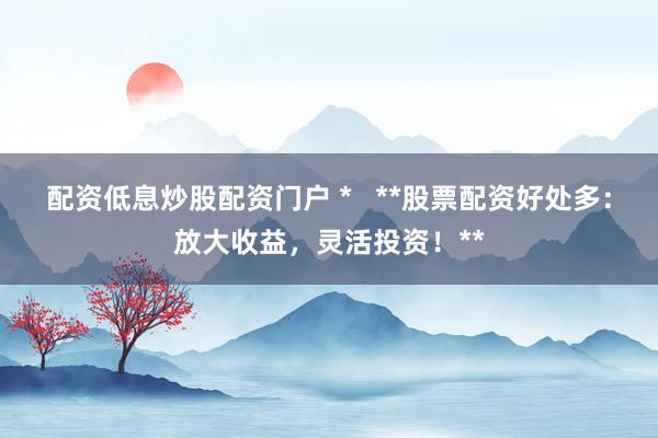 配资低息炒股配资门户 *   **股票配资好处多：放大收益，灵活投资！**