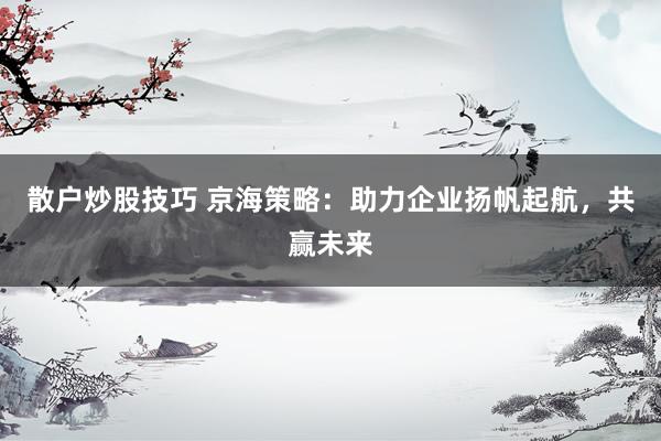 散户炒股技巧 京海策略：助力企业扬帆起航，共赢未来