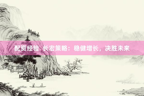 配资经验  长宏策略：稳健增长，决胜未来