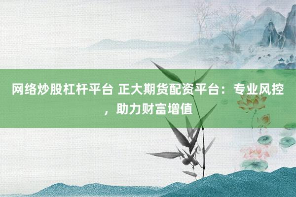 网络炒股杠杆平台 正大期货配资平台:专业风控,助力财富增值